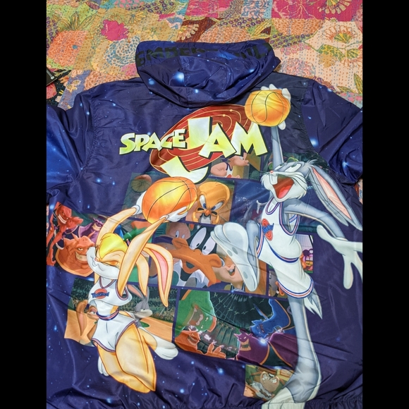 Members Only x Space Jam Tune Squad Windbreaker Jacket Size L Y2K - Picture 6 of 7
